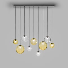 Vistosi Puppet Multipendant Light in Multicolor 2 Glass And Glossy Chrome Frame
