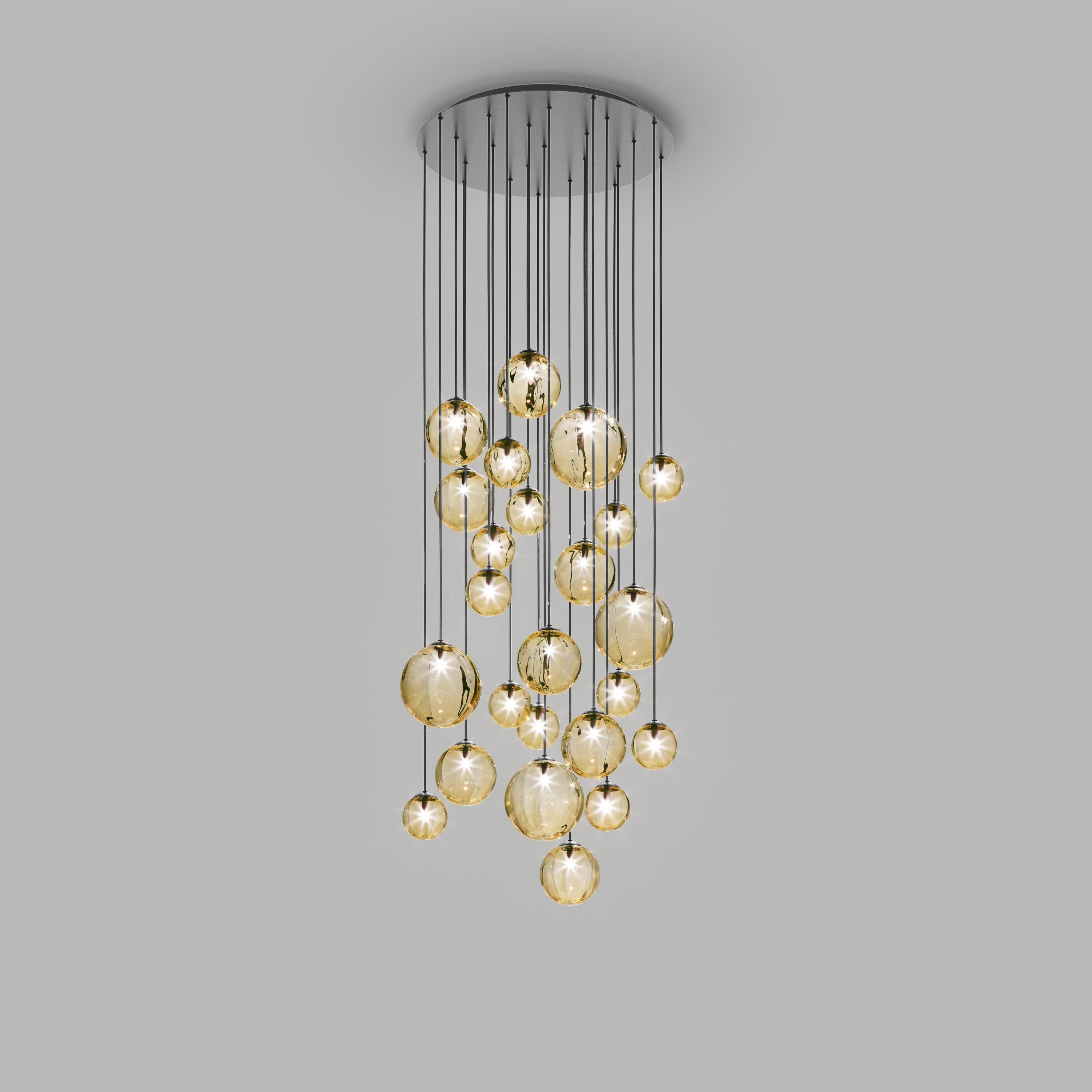 Vistosi Puppet SP R24 Pendant Light in Amber Transparent and Glossy ...