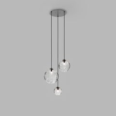Vistosi Puppet Multipendant Light in Crystal Transparent And Glossy Chrome Frame