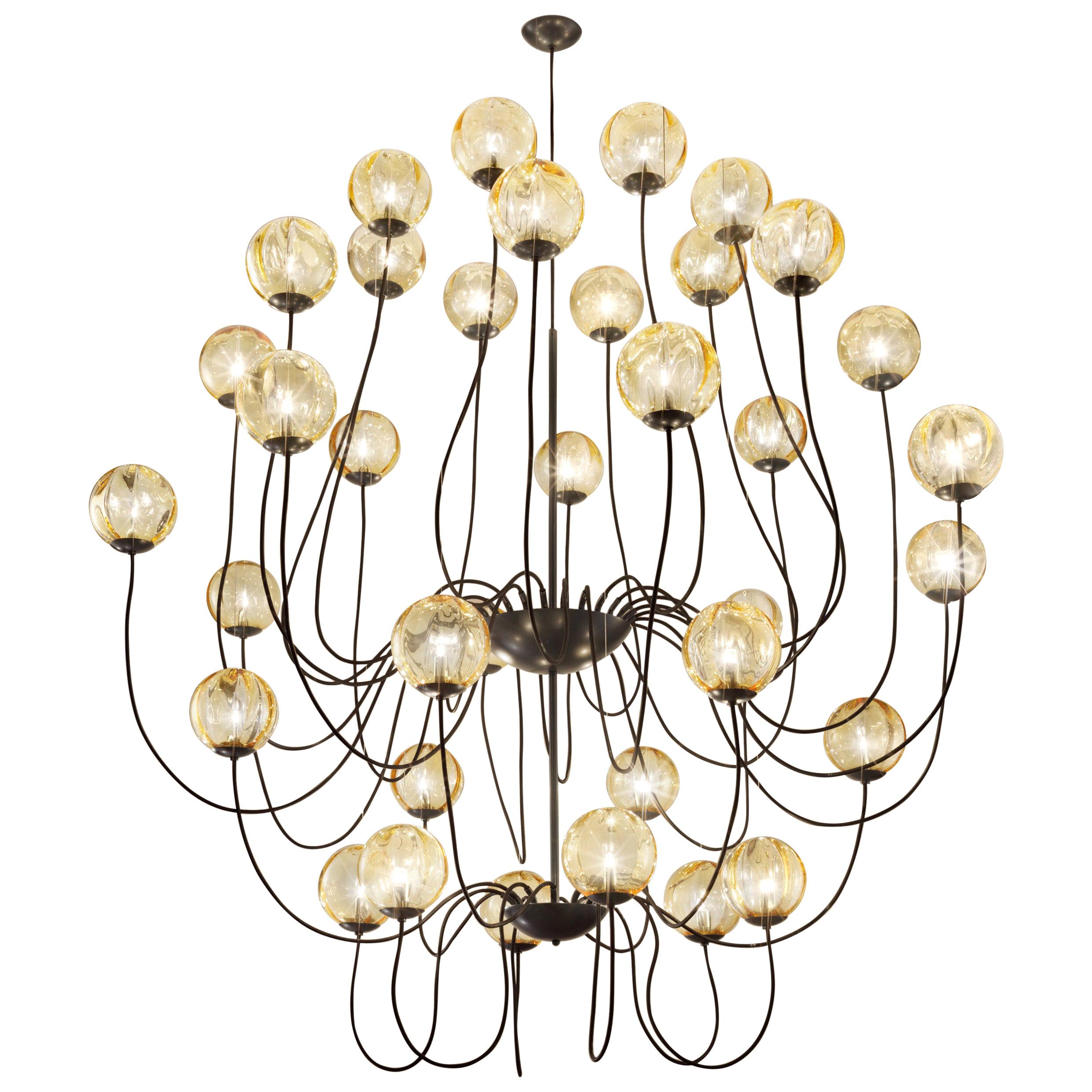 Vistosi Puppet Pendant Light in Topaz For Sale