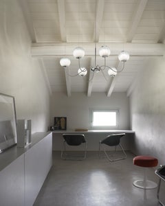 Vistosi Puppet Pendant Light in vetro bianco trasparente