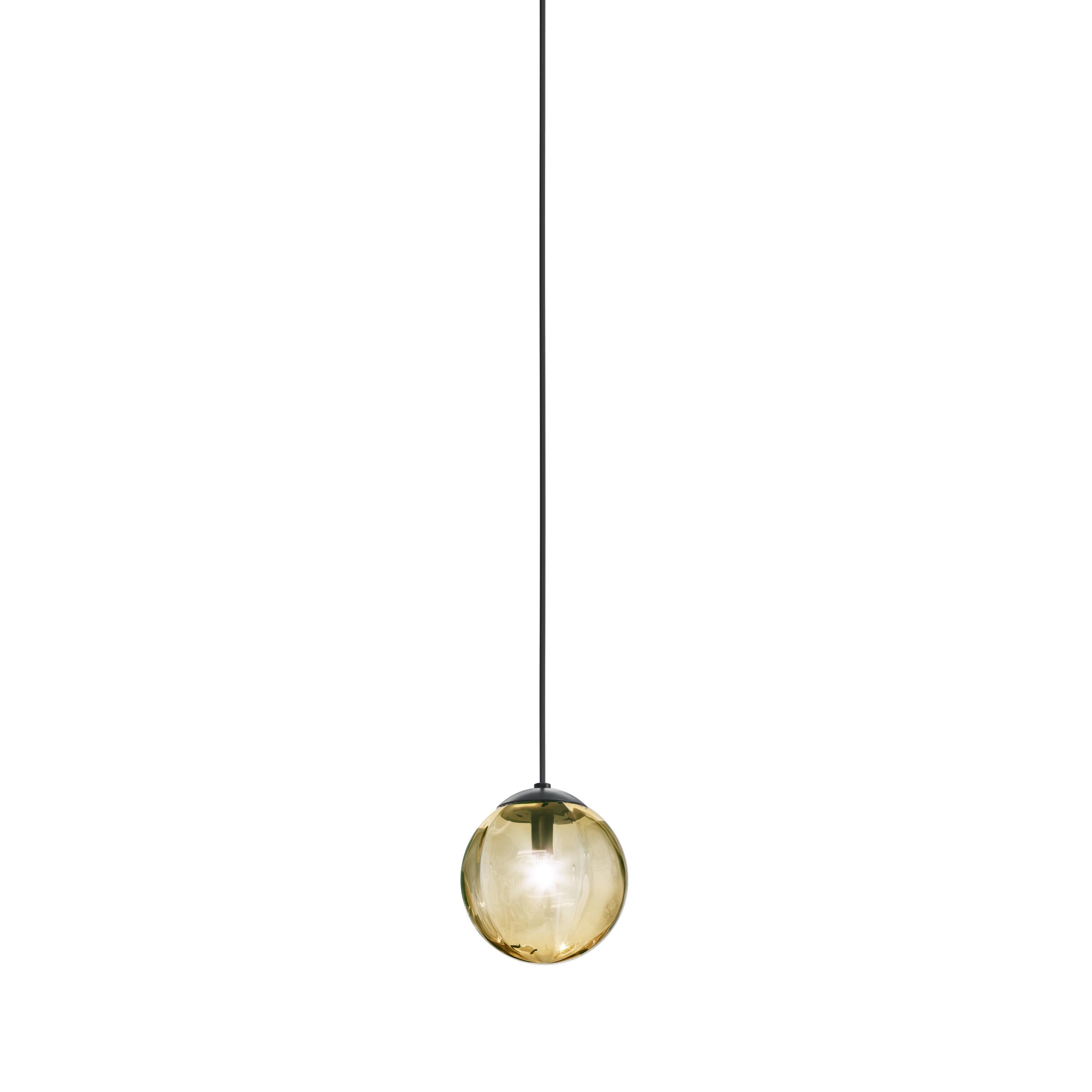 Italian Vistosi Puppet SPP Pendant Light in Topaz by Romani Saccani For Sale