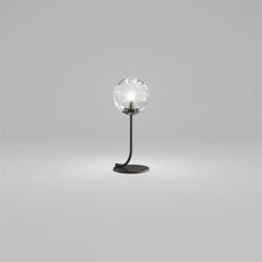 Vistosi Puppet Table Lamp in Crystal Transparent Glass And Matt Black Frame