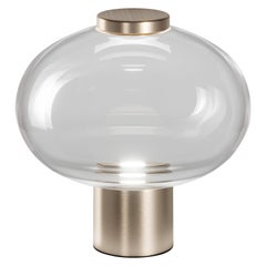 Lampe de bureau Vistosi Riflesso en verre transphérique et cadre en or mat