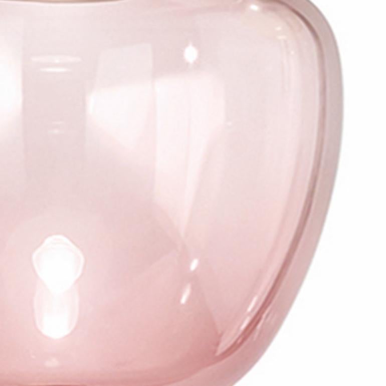 italien Lampe de bureau Vistosi Riflesso en verre translucide améthyste clair et cadre en cuivre en vente