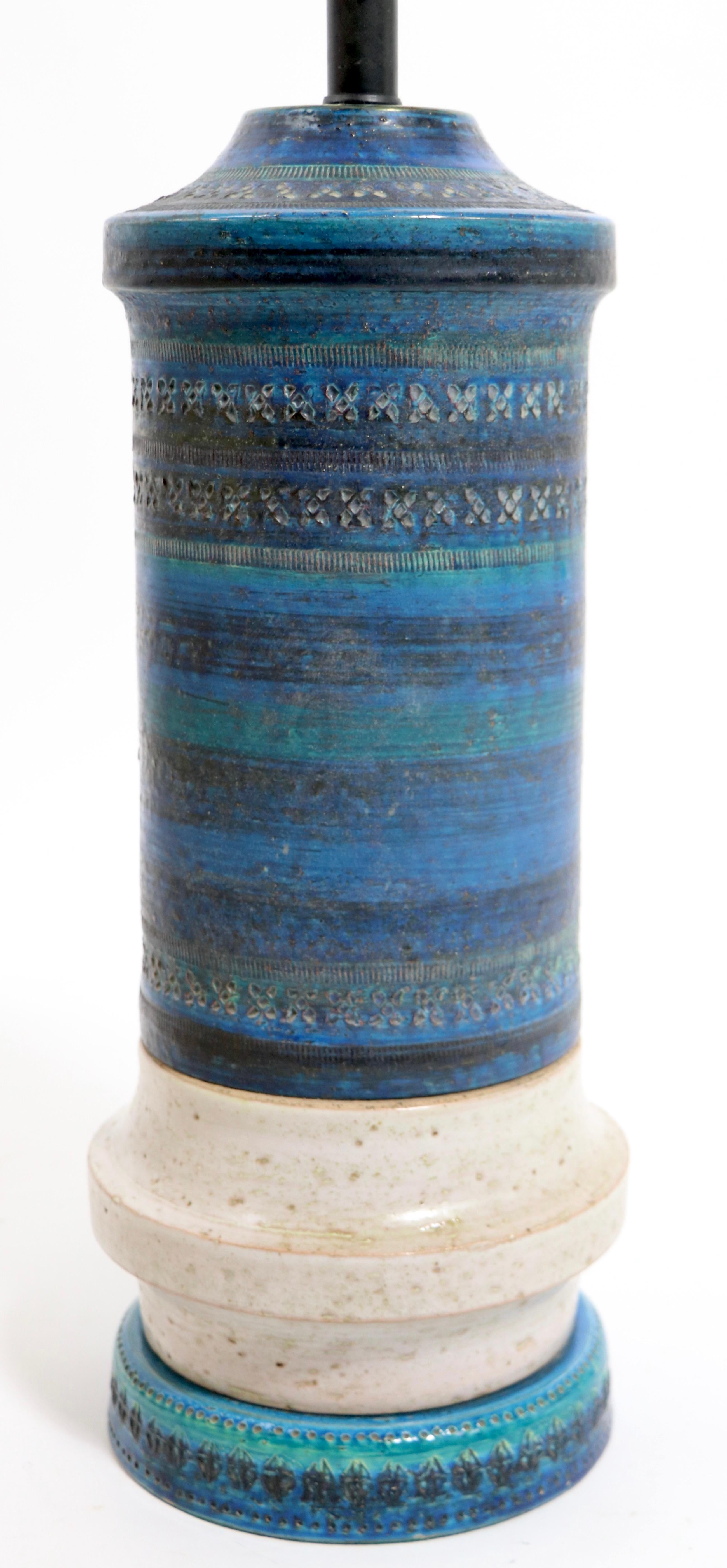 Mid-Century Modern Vistosi Rimini Blue Londi Lamp for Raymor For Sale