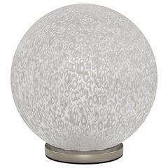 Lampe de bureau Vistosi Rina en verre Murrina blanc et cadre en nickel satiné