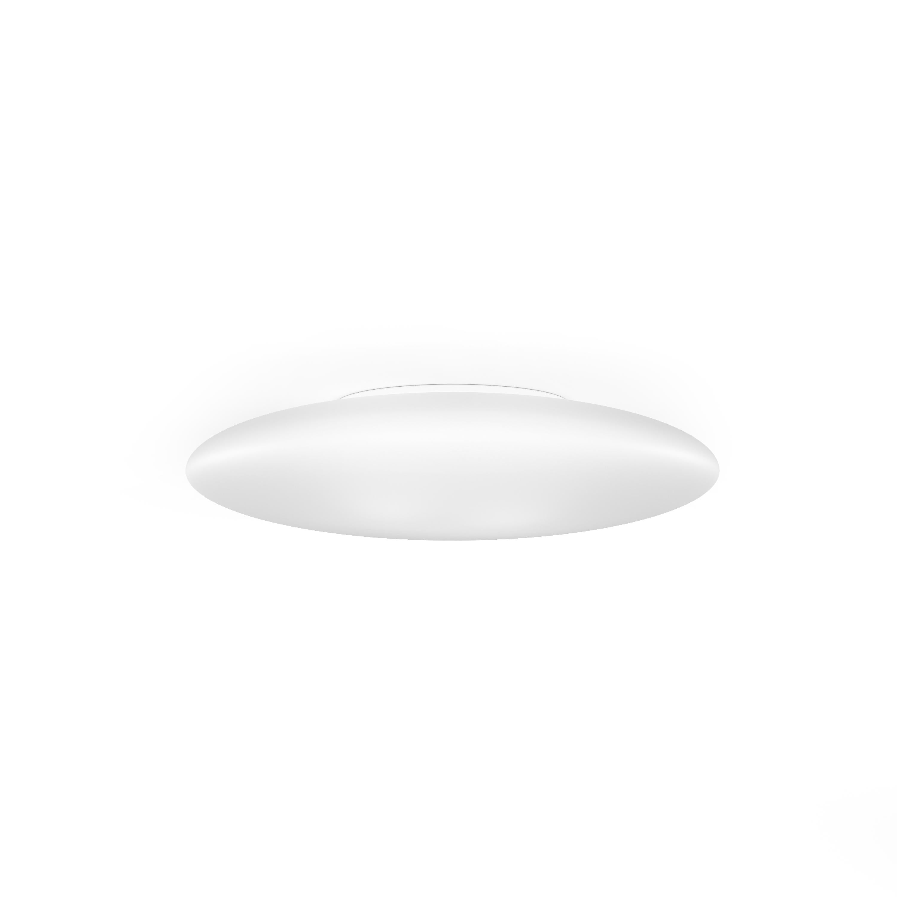 Italian Vistosi Saba Flush Mount/Wall Sconce in White Satin Glass And Glossy White Frame For Sale