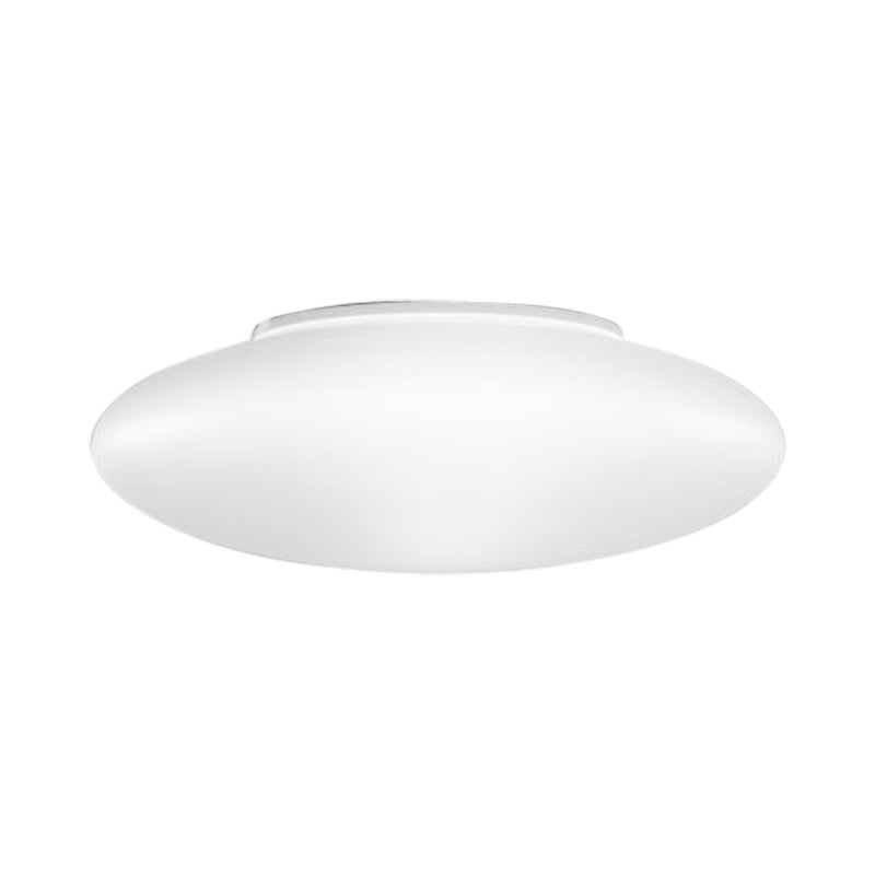 Vistosi Saba Einbau-/Wandleuchter aus weißem Satinglas und glänzendem weißem Rahmen