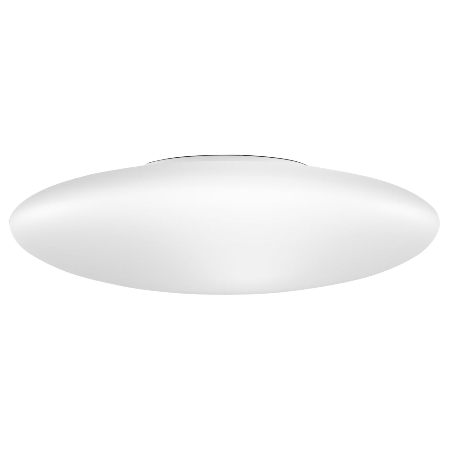 Vistosi Saba Flush Mount/Wall Sconce in vetro satinato bianco e cornice bianca lucida