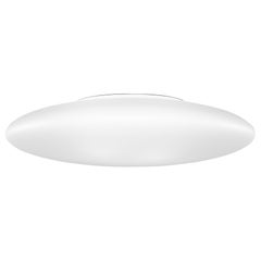 Vistosi Saba Einbau-/Wandleuchter aus weißem Satinglas und glänzendem weißem Rahmen