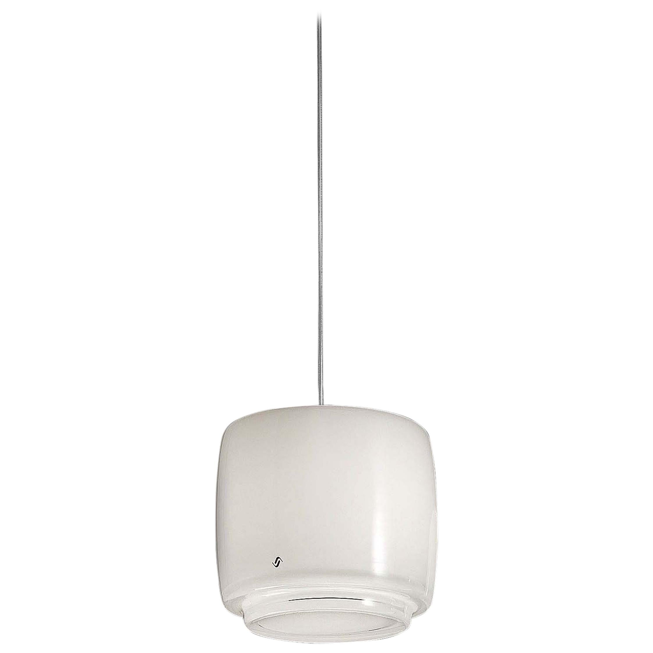 Vistosi Small Bot Suspension Light in White Glass For Sale