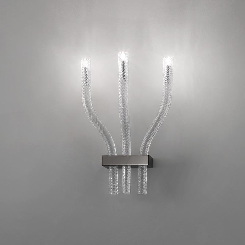 Moderne Vistosi Stardust AP 3 Sconce en verre cristal de Francesco Lucchese en vente