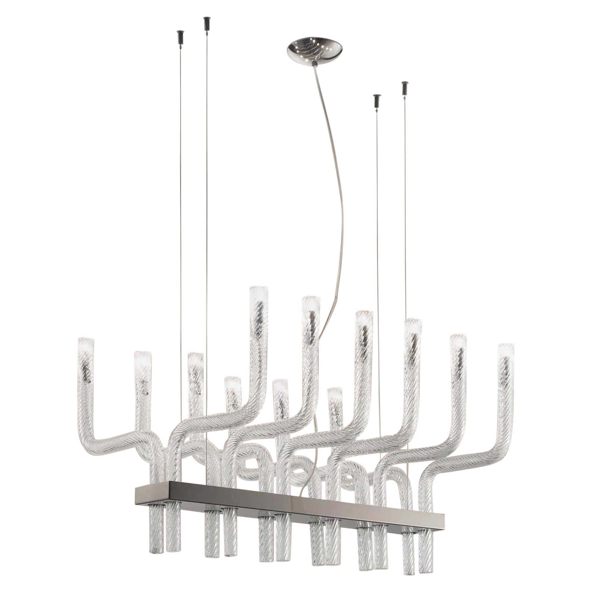 Vistosi Stardust SP R Pendant in Crystal Glass by Francesco Lucchese