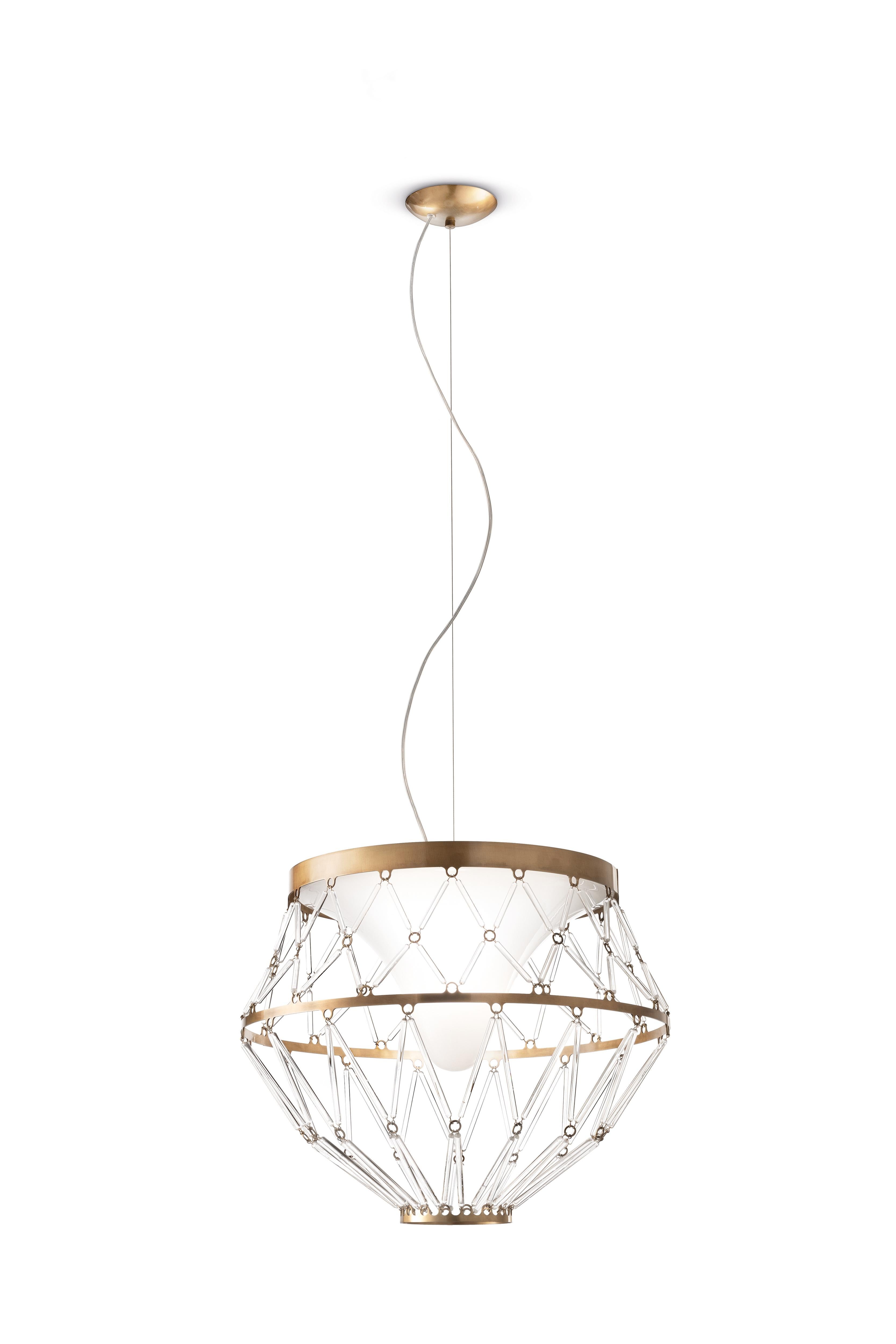 Vistosi Starnet Pendant in Gold by Gianni Veneziano & Luciana Di Virgilio (Moderne) im Angebot