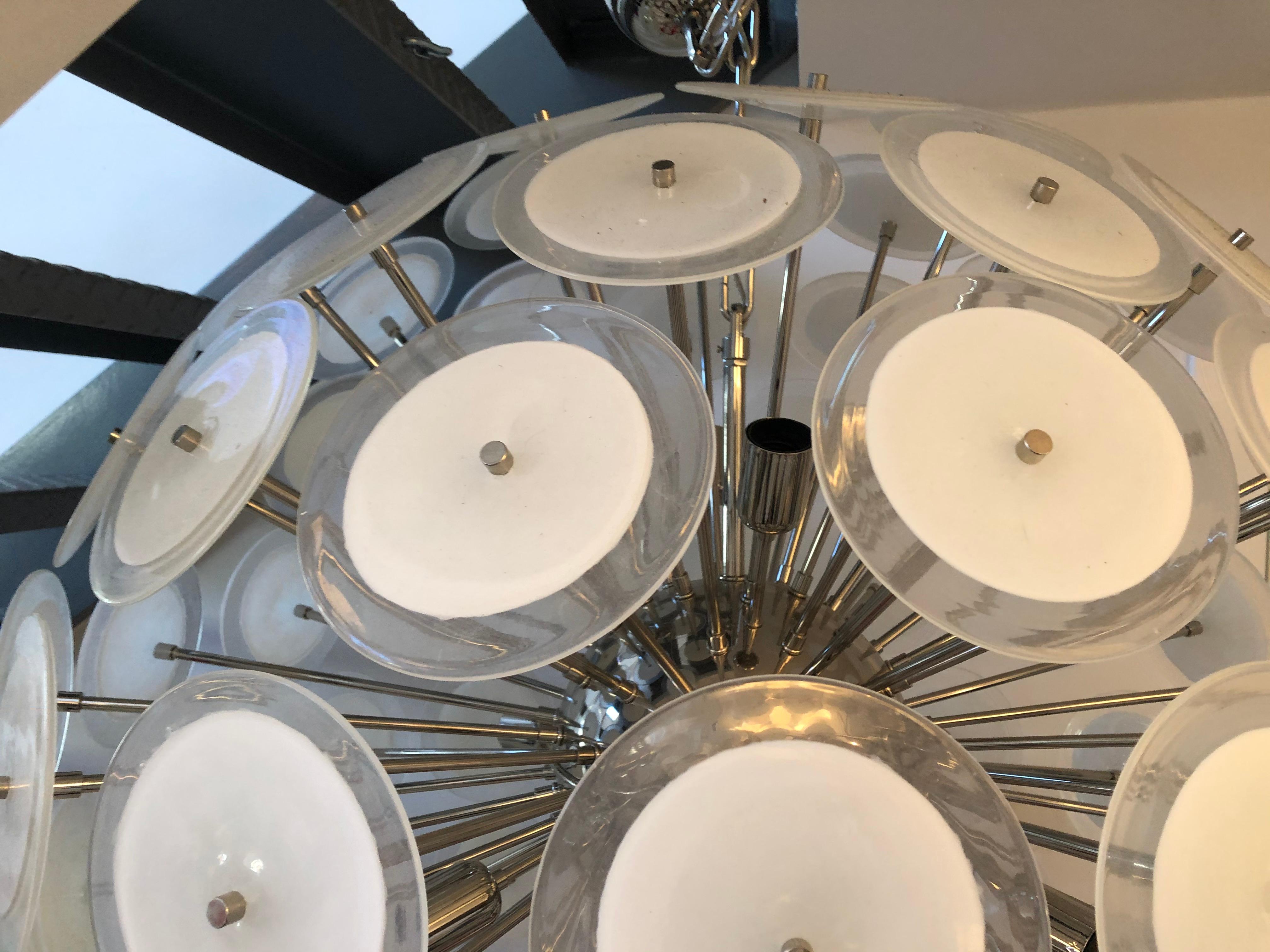 Vistosi Style Giant Disc Chandelier In Excellent Condition In Sag Harbor, NY