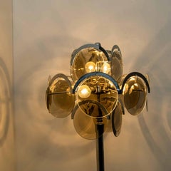 Vistosi Style Murano Disc Floor Lamp, 1970, Italy