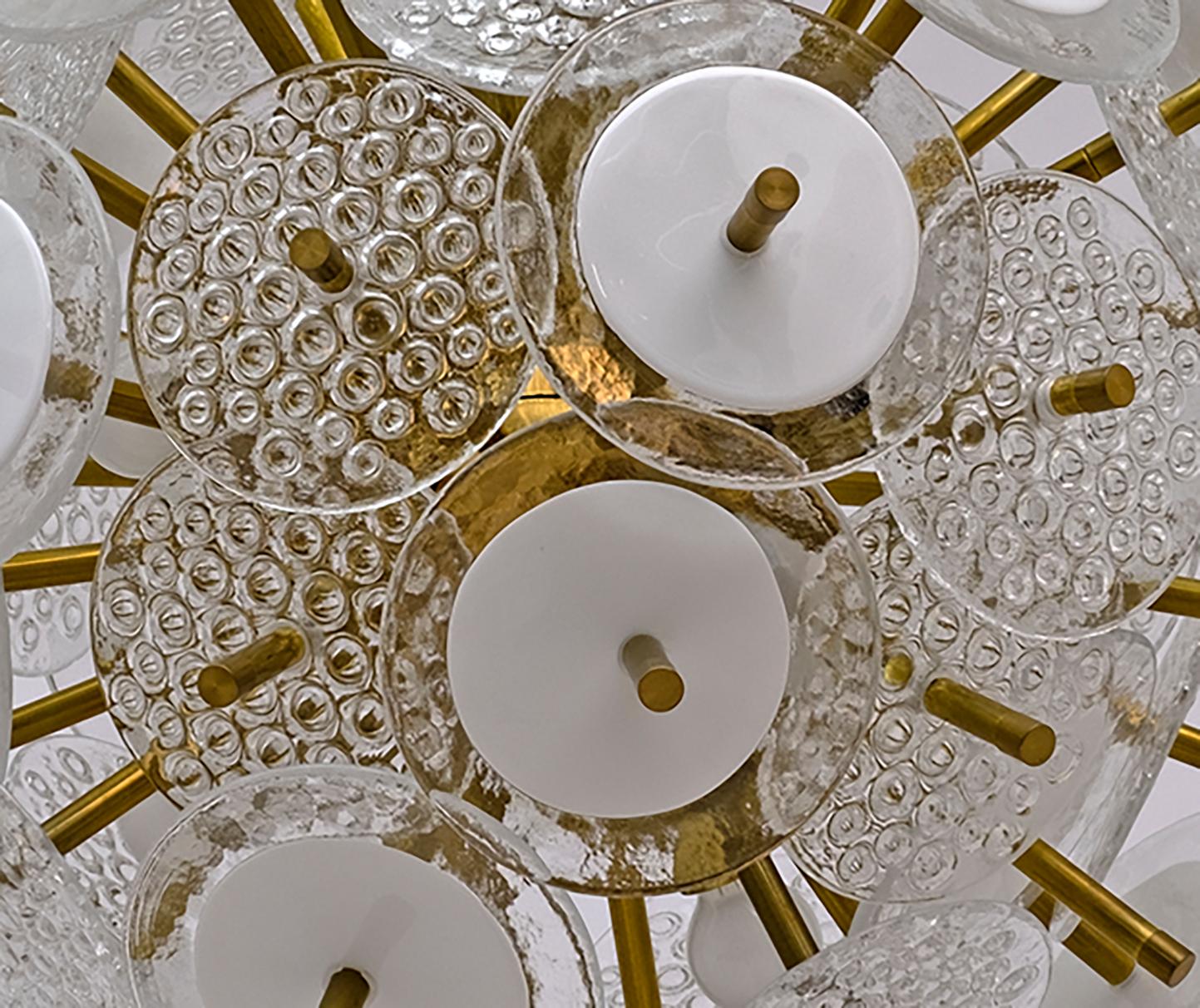 Vistosi Style Murano Glass Discs Sputnik Chandelier 1