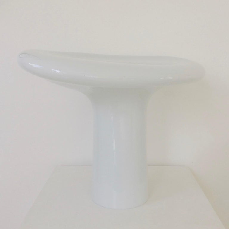Mid-20th Century Vistosi Table Lamp in White Glass, circa 1960, Italy