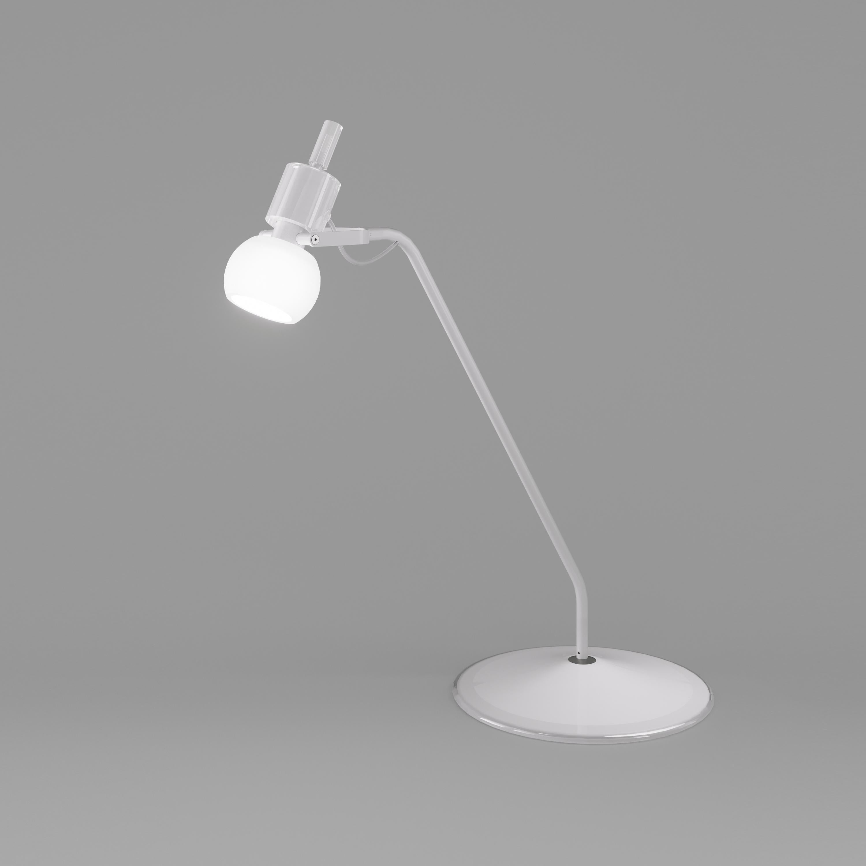 Contemporary Vistosi Table Lamp in White Glass For Sale