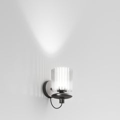 Vistosi Tread Wall Sconce in Crystal Transparent Glass And Matt Bronze Frame