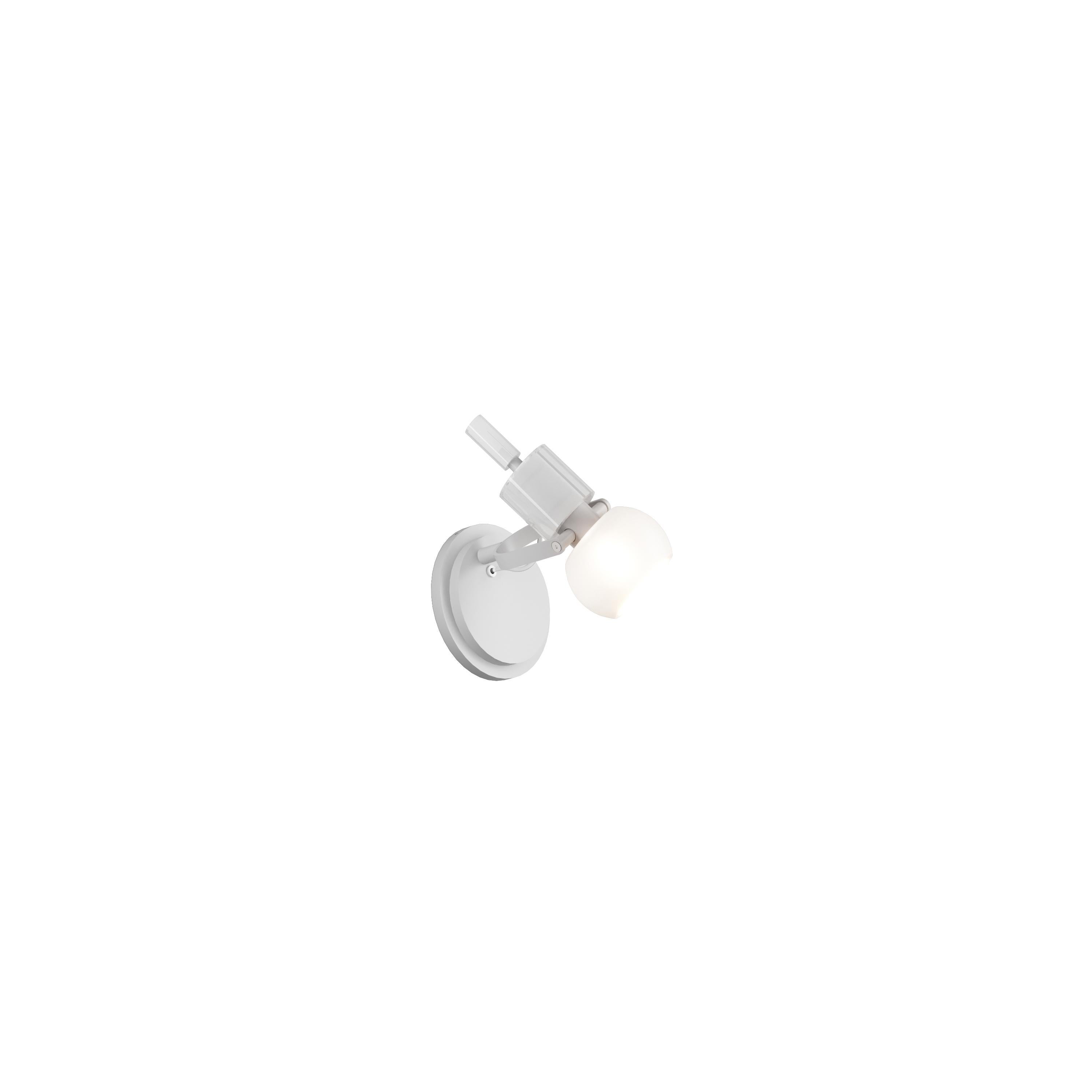Italian Vistosi Wall Sconce in White Glass For Sale