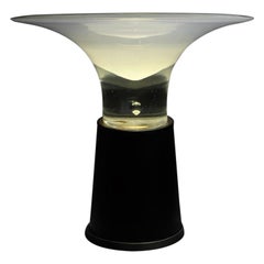 Vistosi - Vintage glass and leather lamp