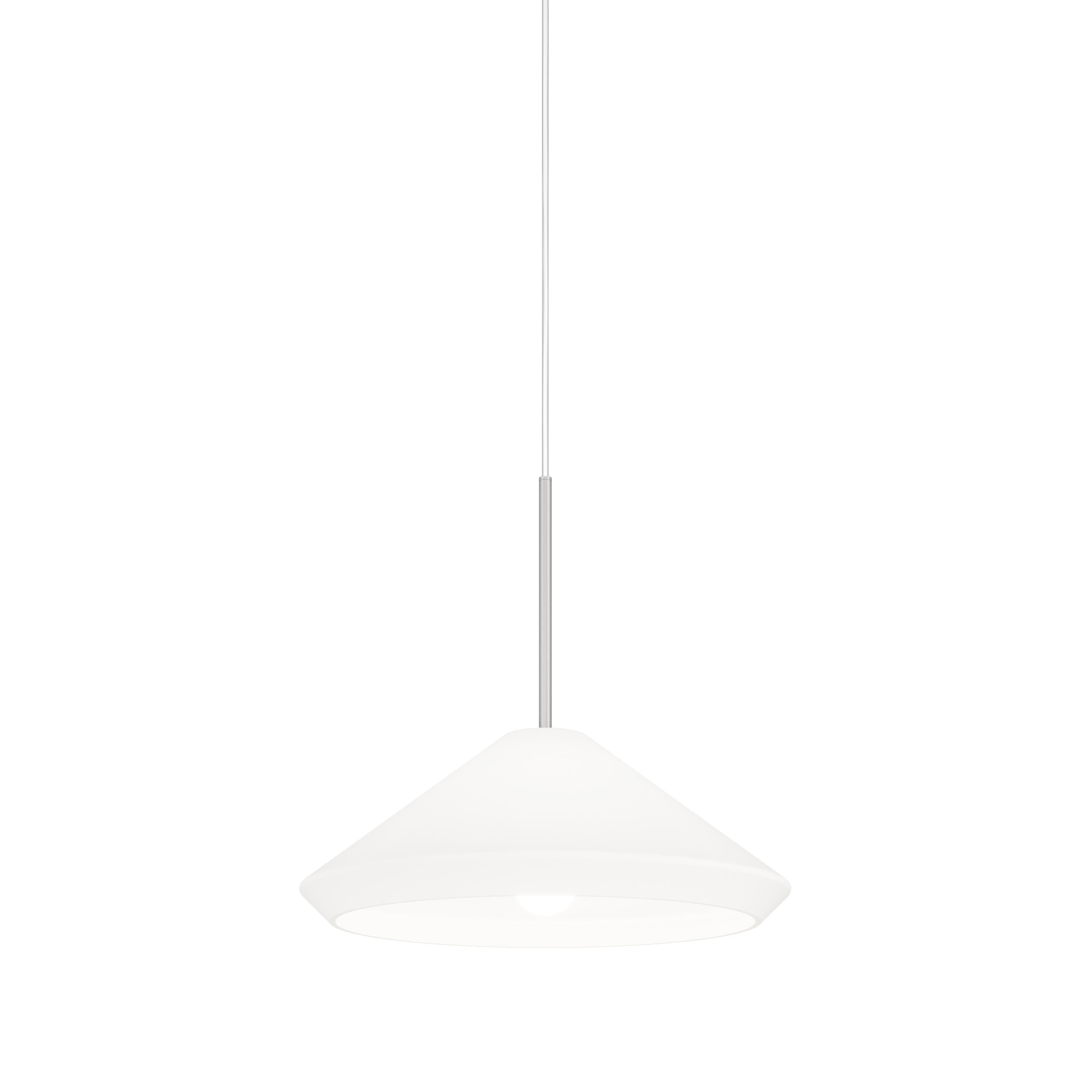 Vistosi Withwhite Pendant Light in White Satin Glass And Glossy White Frame For Sale 1