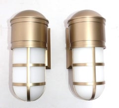 Visual Comfort Brass Sconces Industrial Style Marine Model Art Deco Bathroom