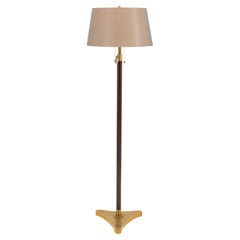 Visual Comfort & Co. Brass Leather Wrapped Lamp
