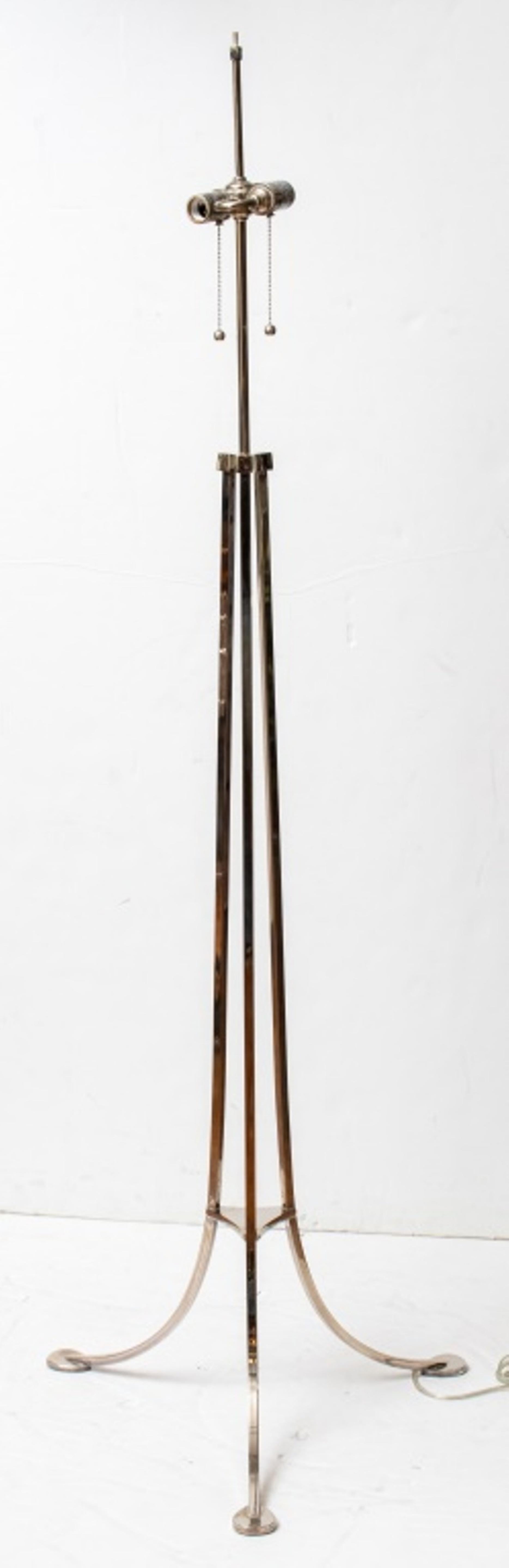 Visual Comfort & Company Chrome Floor Lamp In Good Condition For Sale In New York, NY
