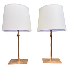 Visual Comfort Lámpara de Sobremesa de Hierro Dorado "Dauphine", Pareja