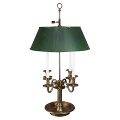 Visual Comfort French Bouillotte Brass 4 Arm Candelabra Table Lamp Tole Shade