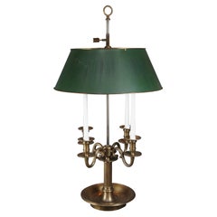 Visual Comfort French Bouillotte Brass 4 Arm Candelabra Table Lamp Tole Shade