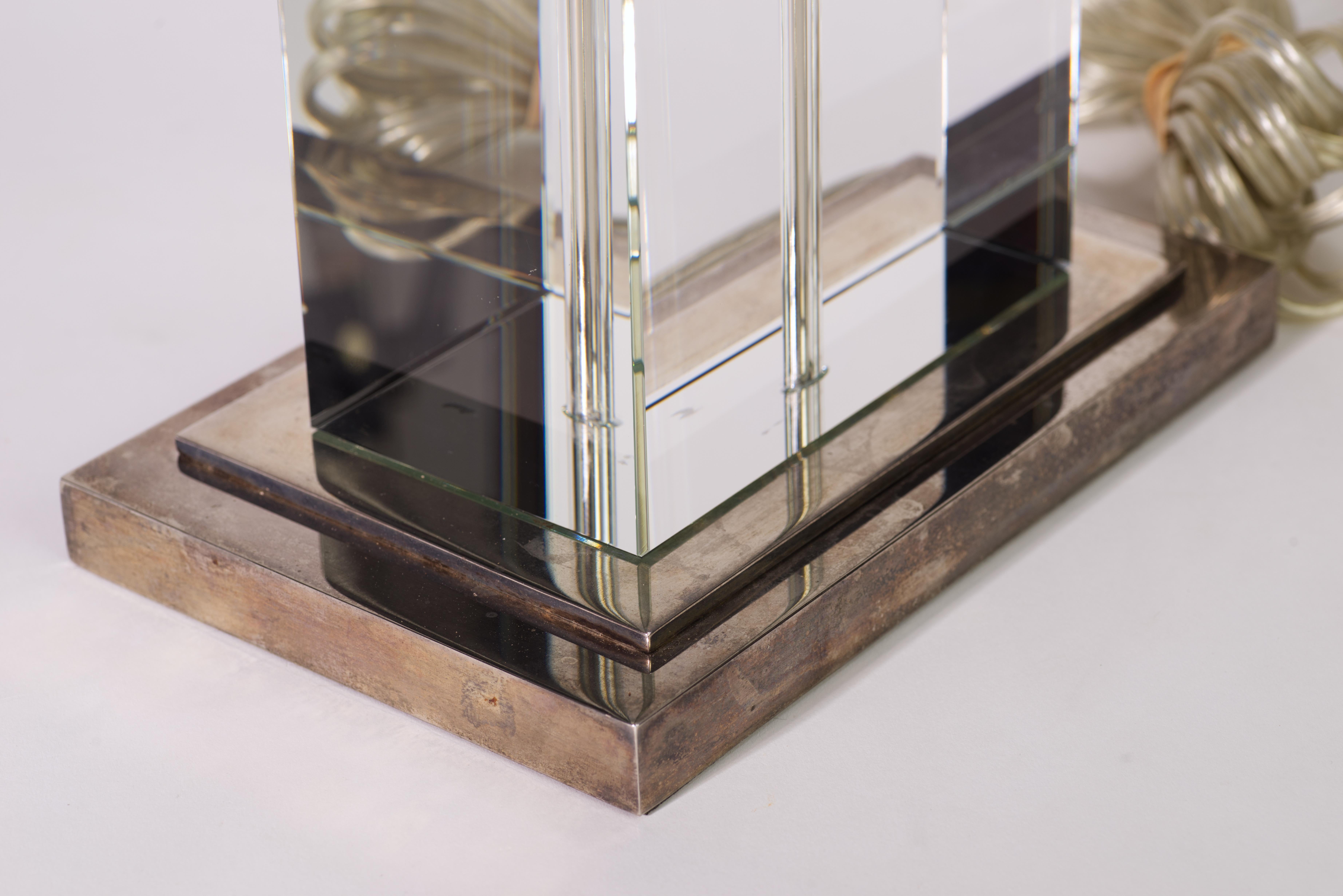 Visual Comfort Glass Block Art Deco Table Lamp For Sale 5