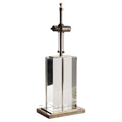 Visual Comfort Glasblock Art Deco Tischlampe