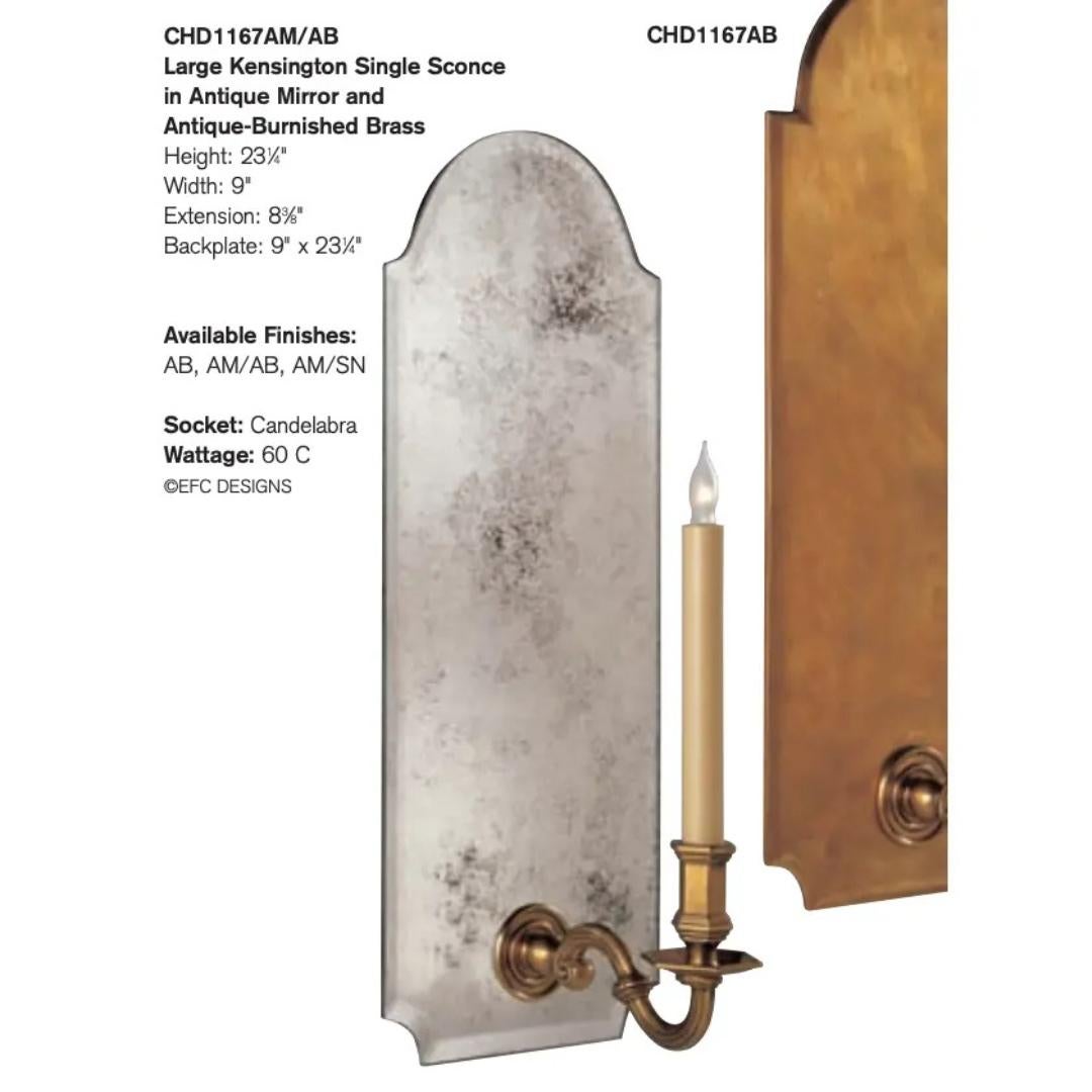 Contemporary Visual Comfort Large Kensington Single Sconce For Sale