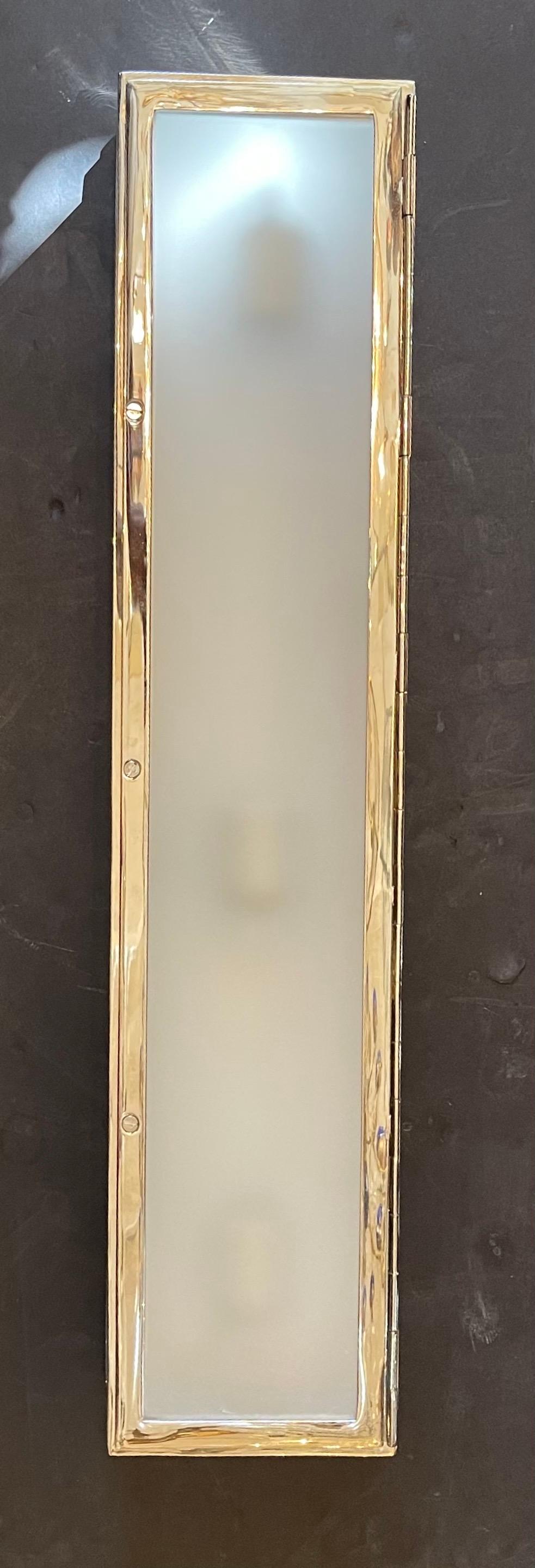 American Visual Comfort Mercer Light Box Polished Nickel Frosted Glass Thomas O'Brien For Sale