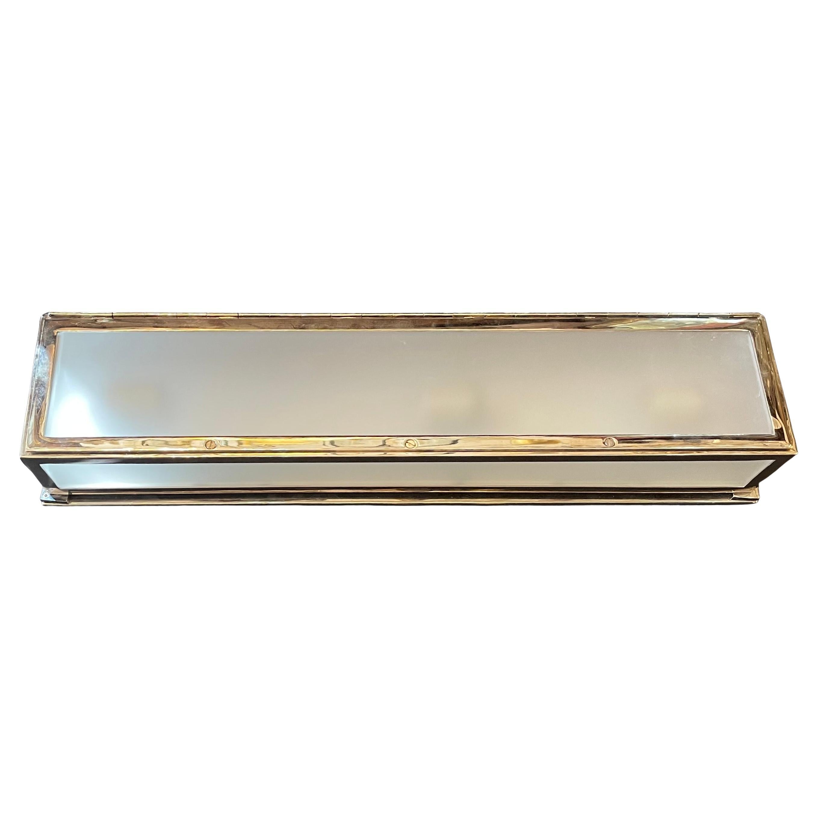 Visual Comfort Mercer Light Box Polished Nickel Frosted Glass Thomas O'Brien For Sale
