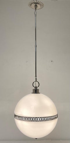 Visual Comfort Ralp Lauren 18 Glass Nickel Pendant