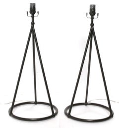 Visual Comfort Sculptural Tripod Lamps Mid Century Style