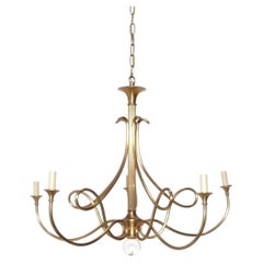 Visual Comfort Twist Chandelier by Eric Cohler in Antiqued Brass