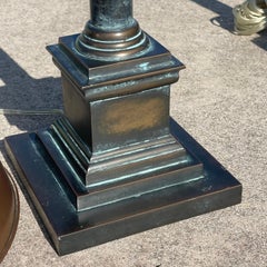 Visual Comfort Lámparas de mesa con pantalla de latón Imperio neoclásico de bronce patinado