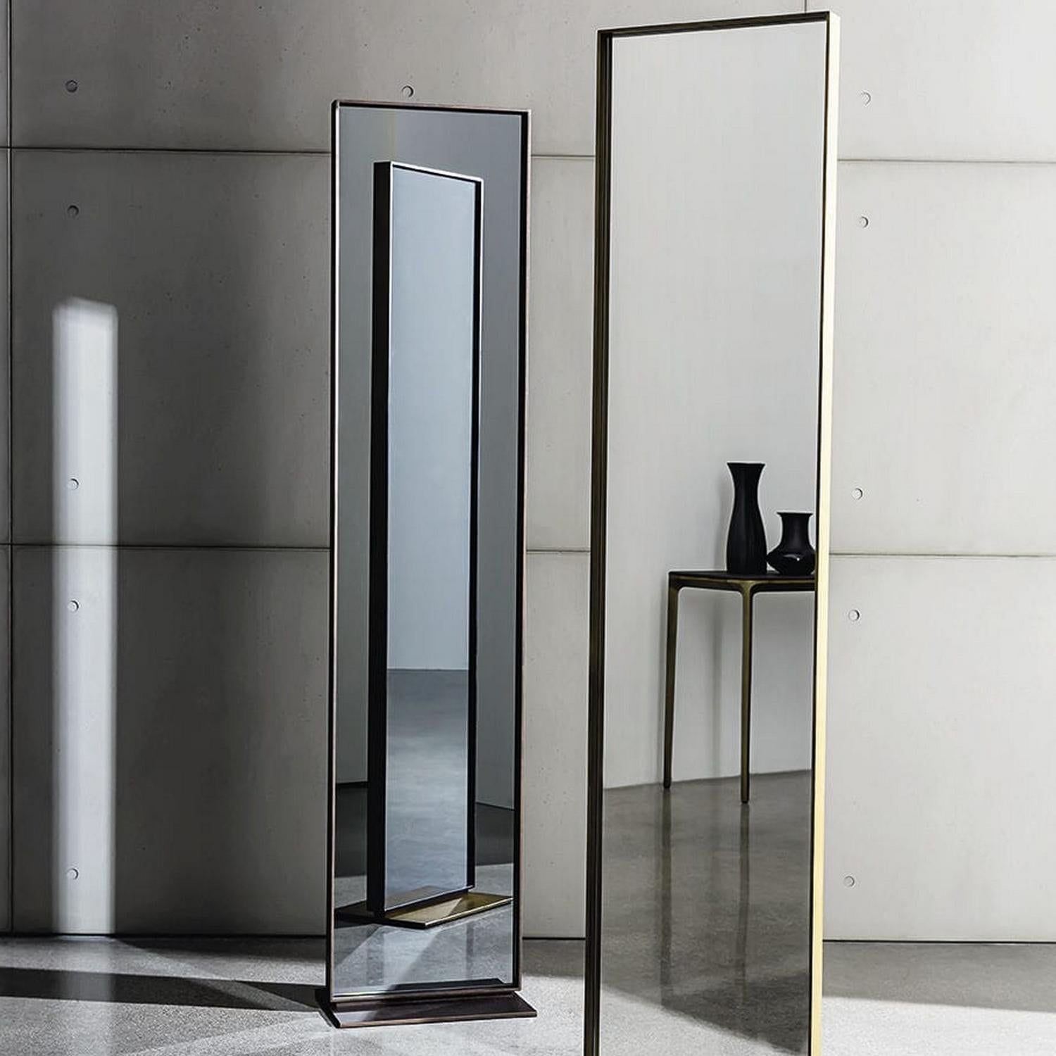 Modern Visual Floor Mirror, Designed by Gianluigi Landoni, Made in Italy