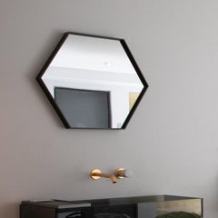 In Stock in Los Angeles, Visual Hexagonal Wall Mirror, Made in Italy