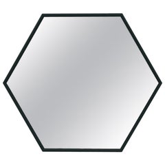 En stock à Los Angeles, miroir mural hexagonal visuel, fabriqué en Italie