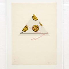 Visual Poem Lithograph by Joan Brossa, Signed, Limited Edition 51/90
