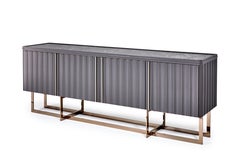 Visual Sideboard, Black and White Marble Top Sideboard