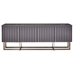 Visual Sideboard, Black and White Marble Top Sideboard