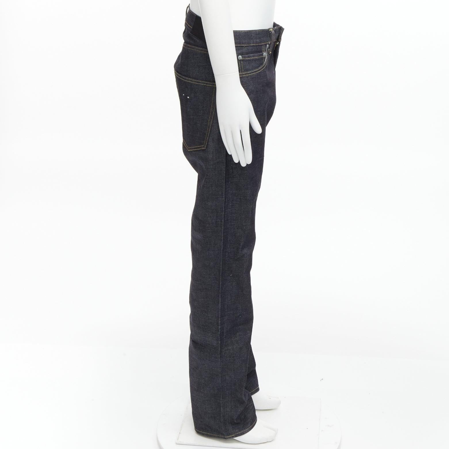 VISVIM 05R dark navy 3D back yoke white stitches pocket selvedge denim pants 34